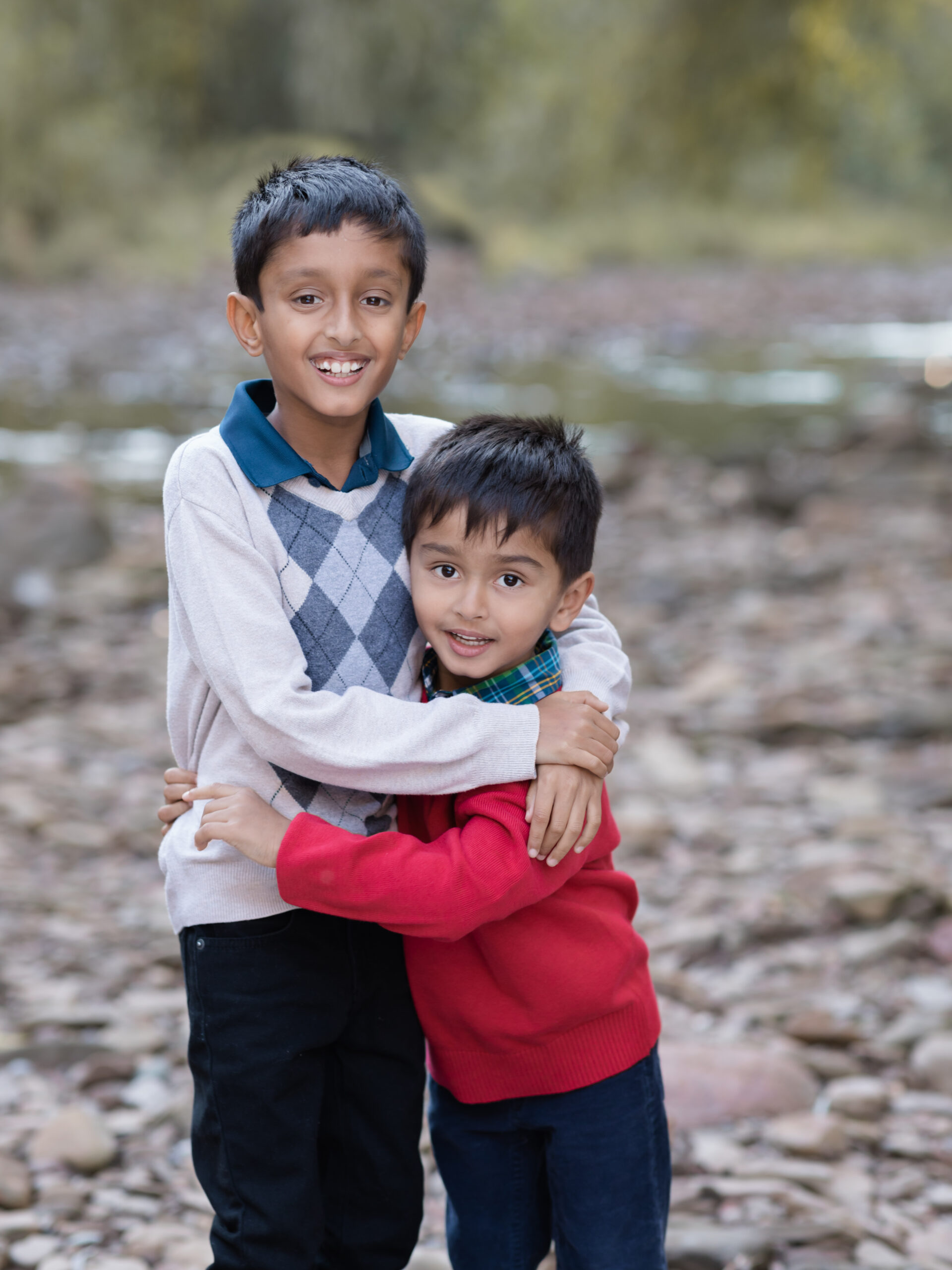 two brothers posing for picture at brecksville reservation