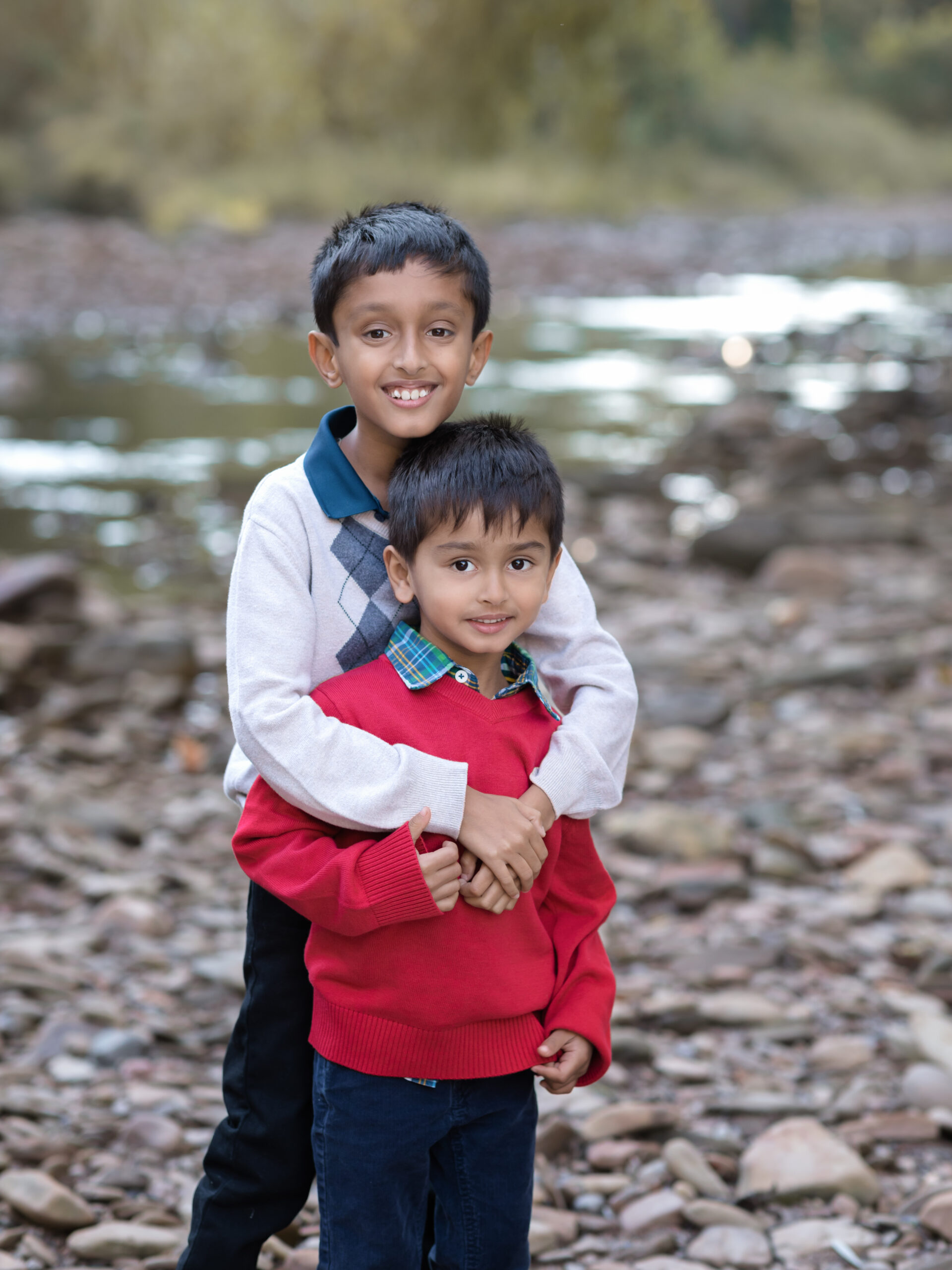 two brothers posing for picture at brecksville reservation