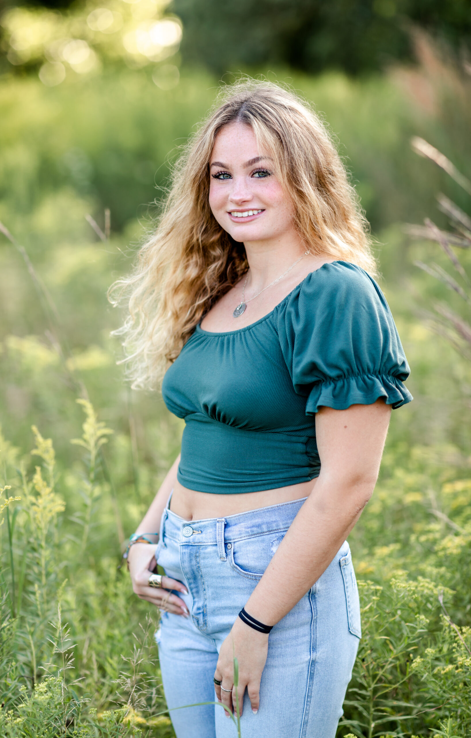 female senior portrait at westcreek reservation, parma ohio