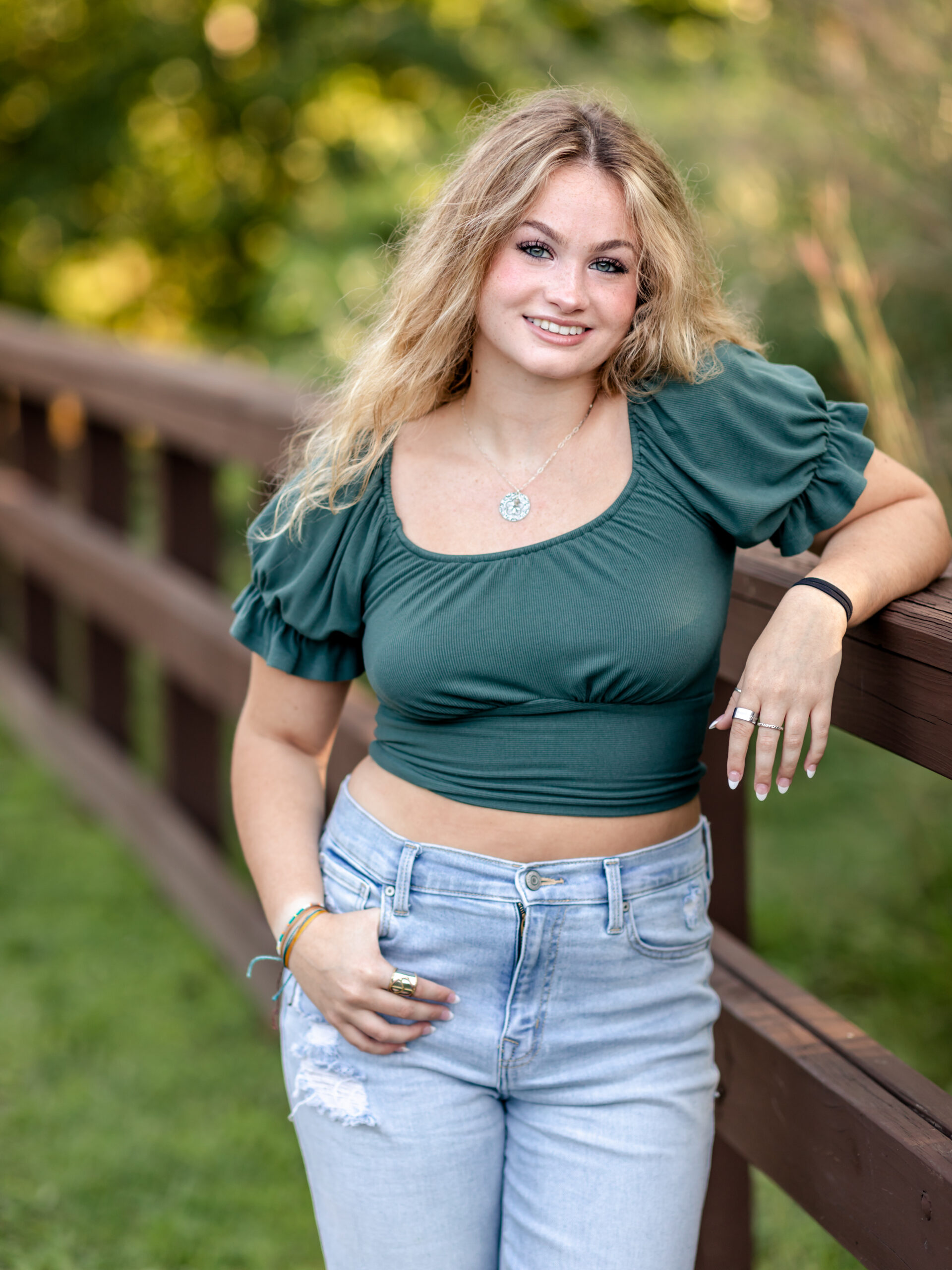 female senior portrait at westcreek reservation, parma ohio
