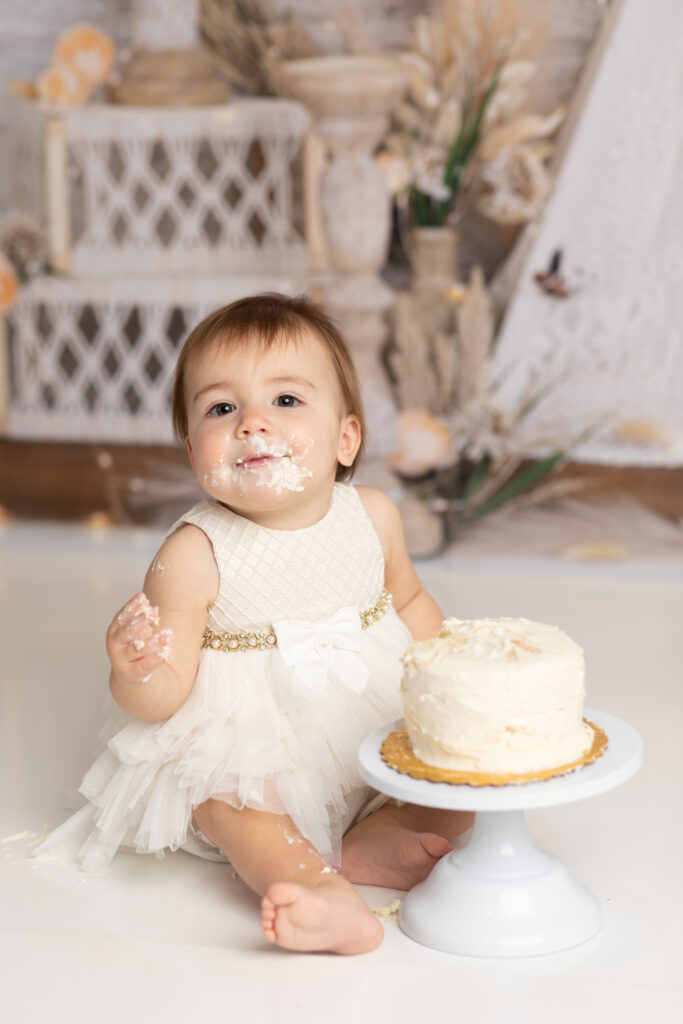 one year old girl boho cake smash Build-a-Bear Strongsville Will Keep a Smile On Your Child’s Face!
